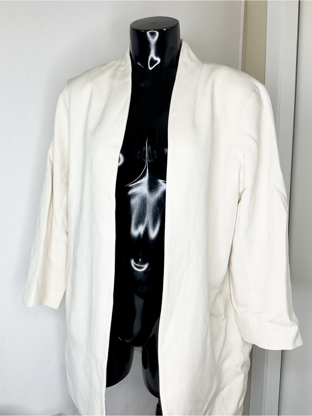 Eileen Fisher Cream Open-Front Jacket